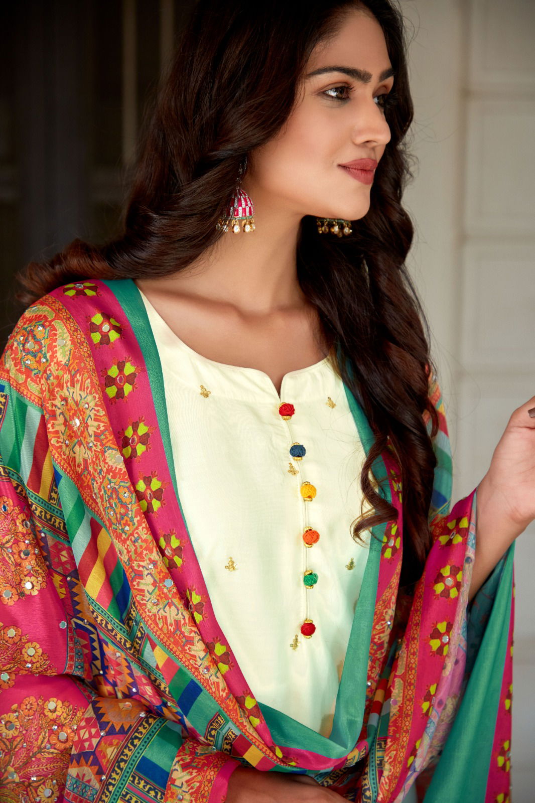 Gorgeous Riwaz Size Set Chinon Embroidery Kurti With Bottom Dupatta Wholesale Price In Surat